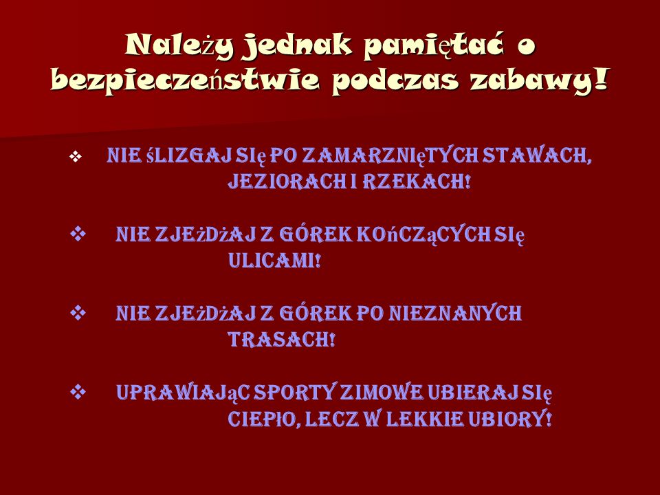 Bezpieczne Ferie Zimowe Ppt Video Online Pobierz